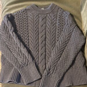 Everlane Women's Cable Knit Sweater - Dark Gray